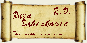 Ruža Dabesković vizit kartica